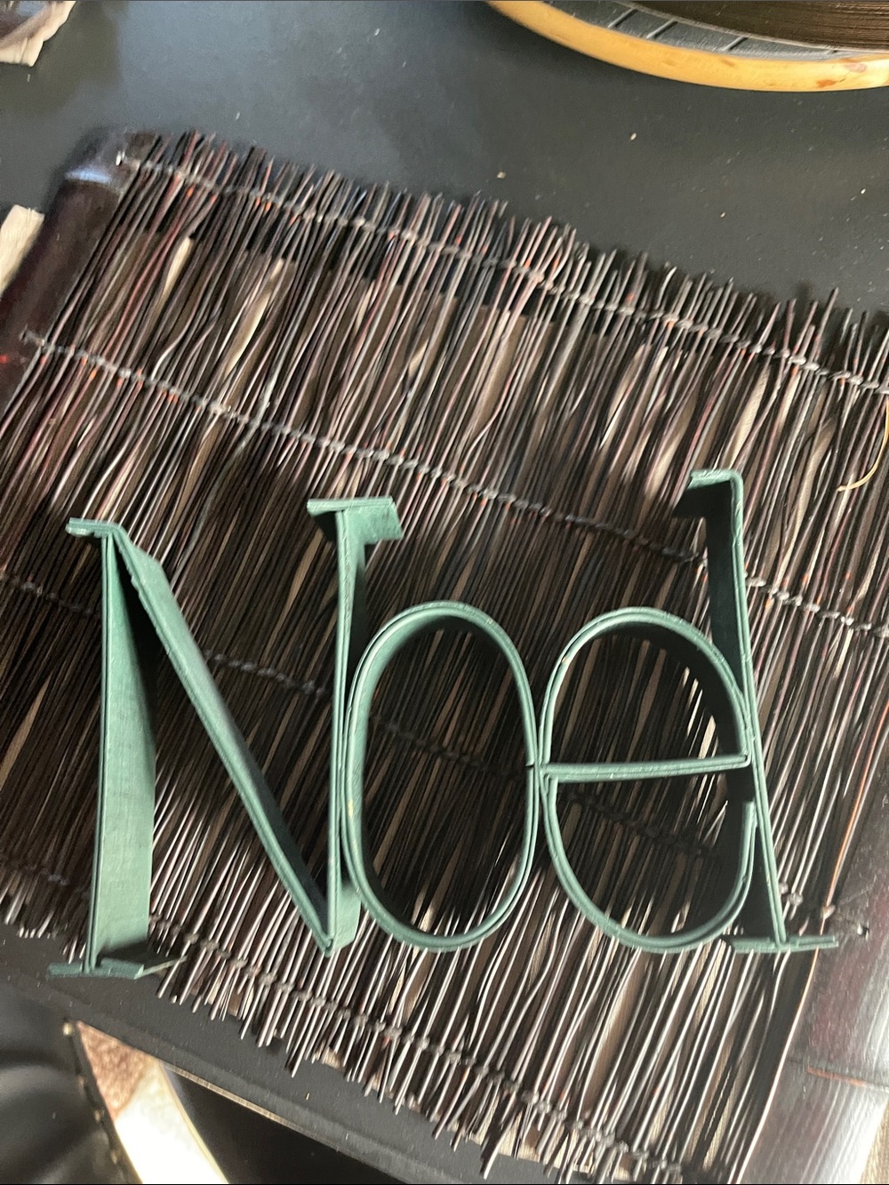 Decorative 'Noel' Metal Holiday Word - Green